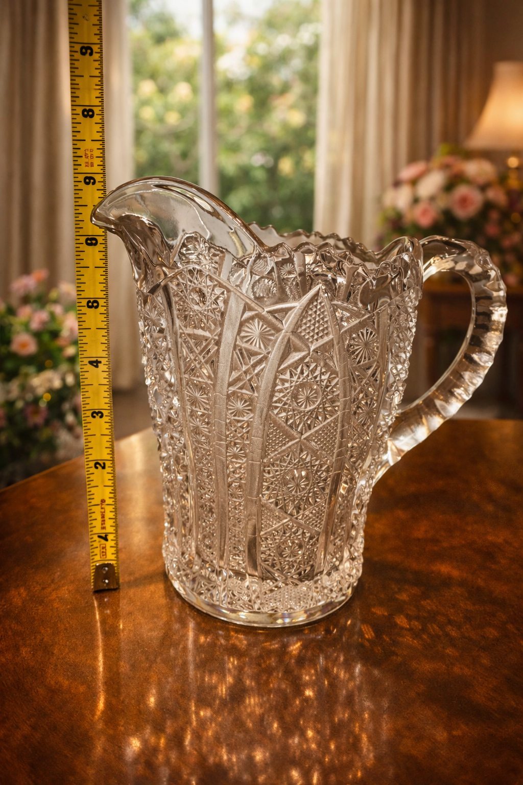 Vintage Cut Crystal Pitcher